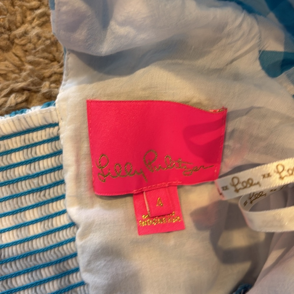 Lilly Pulitzer V-neck Gingham Top - Picture 4 of 5